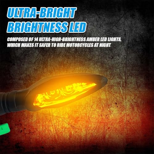 MOTO GENIUS KTM Waterproof Flexible Unbreakable Premium Silicone Rubber LED Indicator Light - High Brightness Universal Fit for All Bikes (2 Pieces) - Image 4