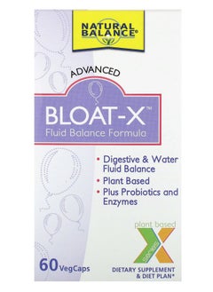 Natural Balance Bloat-X Fluid Balance Formula 60 VegCaps 