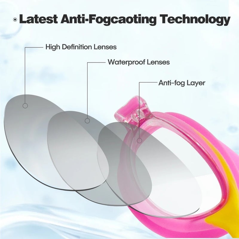Bluejw Professional UV Resistant  Swimming Goggles for Adults Waterproof PC Lenses Silicone Gasket Anti-Fog Diving Glasses - Image 4