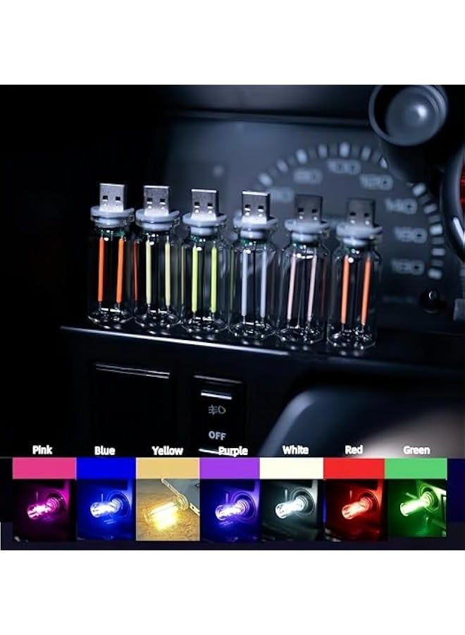 Generic USB Nightlight: Touch Bedside & Car Atmosphere Light, Ceramic LED Glass Bottle – Ideal for DIY Romantic Mini Decor (Blue)  - Image 5