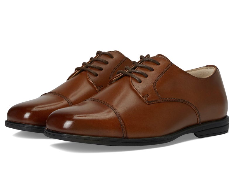 Florsheim Reveal Cap Toe Jr Boys' Toddler-Youth Oxford, 2.5 W US Little Kid, Cognac - Image 2