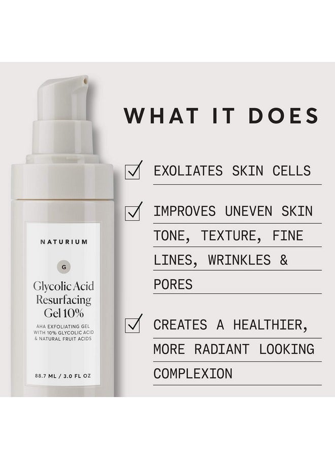NATURIUM Naturium Glycolic Acid Resurfacing Gel 10%, AHA Exfoliating Gel with Natural Fruit Acids, 3.0 oz  - Image 2