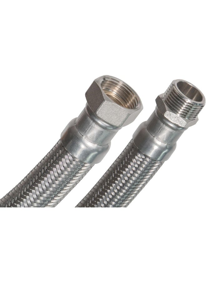 melfi Melfi 1 Inch Male & female Corrugated Electrical Proof Pipe Braided Stainless Steel Flexible Conduit Metal Hose (50 cm Female 1 inch X Male 1 inch)  - Image 1
