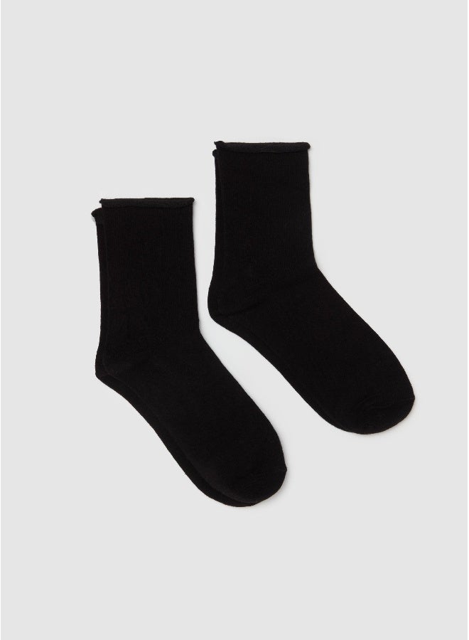 او في اس عبوة من زوجين من الجوارب القصيرة بحافة ملفوفة - Image 2