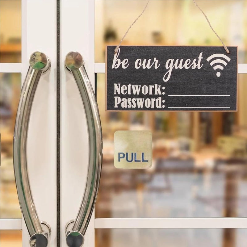 14Pcs Wooden WiFi Password Signs Chalkboard Style Reusable Guest Room Office Hotel Decor WiFi Password Tag Display Board - Image 2