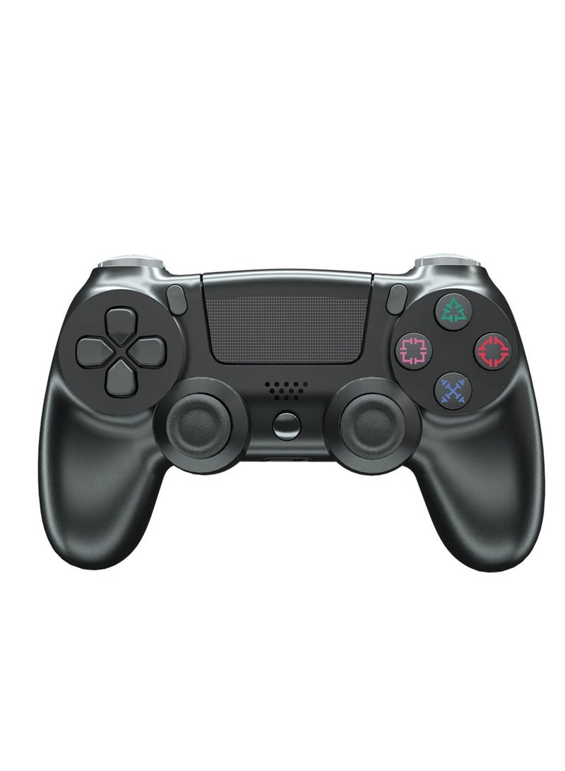 وحدة تحكم لاسلكية مزدوجة الصدمات تعمل بالبلوتوث لجهاز PS4 Gamepad لجهاز Play Station 4 باللون الأسود - Image 1