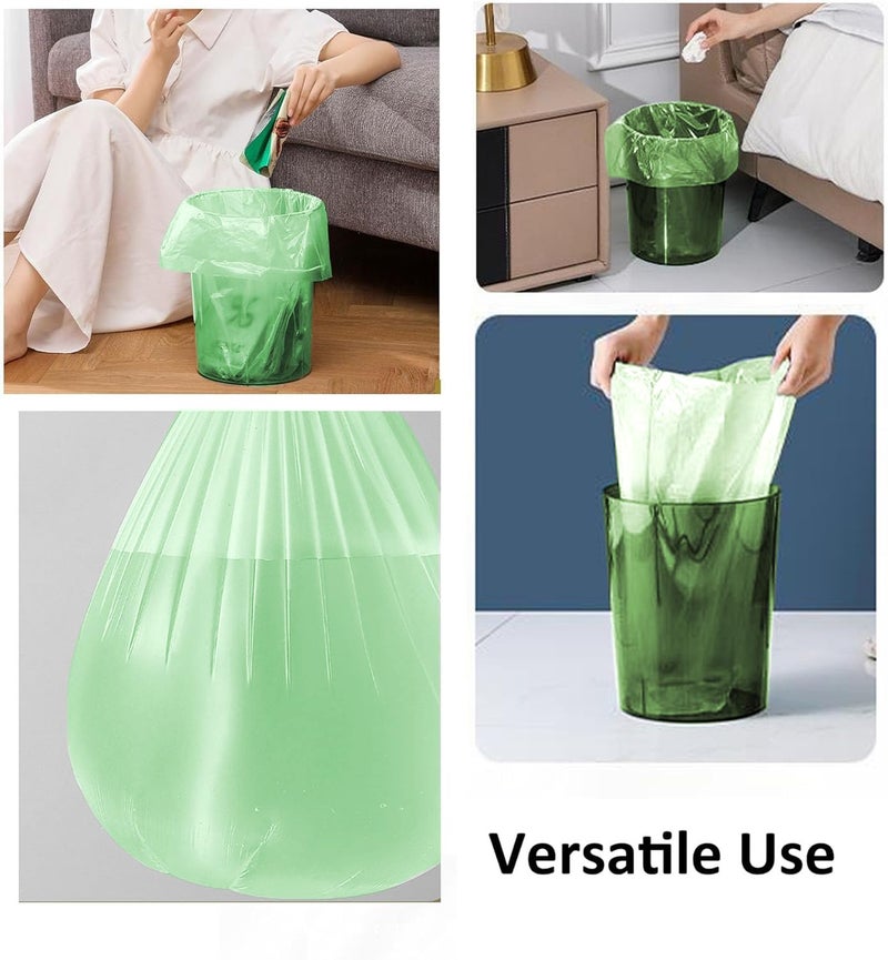 YYaaloa 8 Gallon Trash Bags Colored - Extra Thick Medium Garbage Bags 1.1 mil Strong  Leakage-Free Unscented 30 Liter Thick for Bathroom  Office  Kitchen Waste Basket Trash Can (Green  200 Count) - Image 3