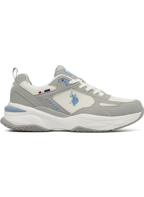 Men's Light Grey Low-Top Sneakers - Lightweight Lace-Up Design, Comfortable for Everyday Outfits