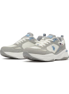U.S. Polo Assn. Men's Light Grey Low-Top Sneakers - Lightweight Lace-Up Design, Comfortable for Everyday Outfits  - Image 2