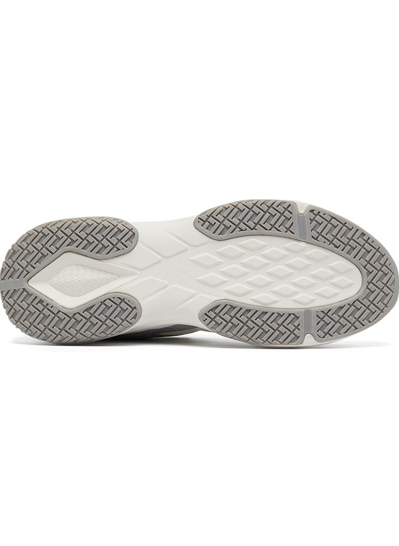 Men's Light Grey Low-Top Sneakers - Lightweight Lace-Up Design, Comfortable for Everyday Outfits