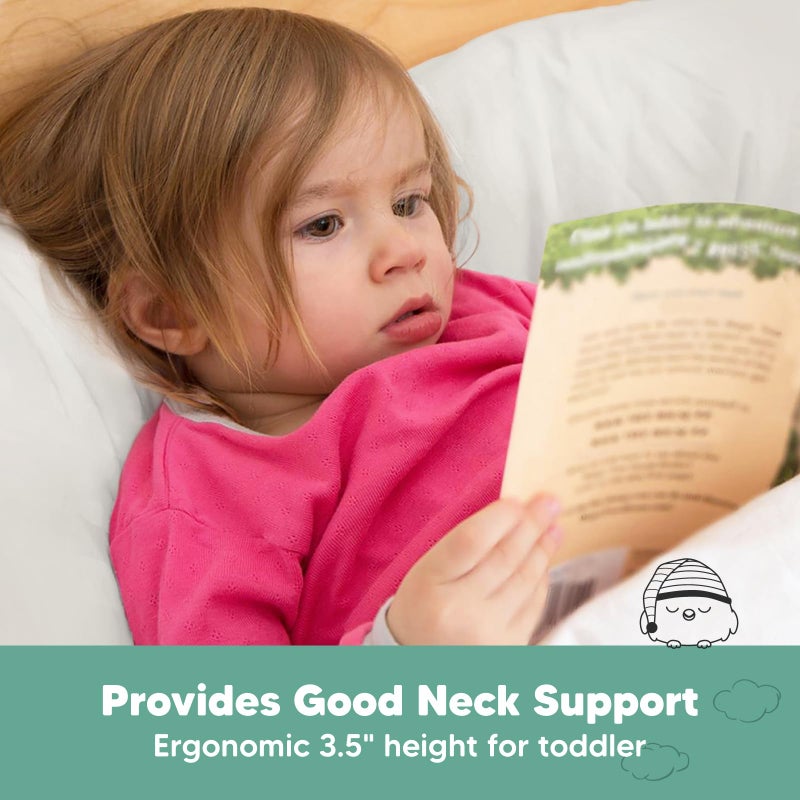 KeaBabies Toddler Pillow with Pillowcase - 13x18 My Little Dreamy Kids Travel Bed Pillows for Sleeping, Organic Cotton Small Pillowcase, Soft & Breathable, Machine Washable, Toddlers 2-5 Years Old (Clay) - Image 5