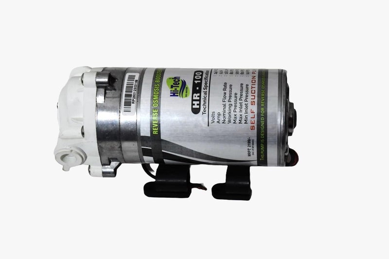 Hi-Tech 100 GPD RO Diaphragm Booster Pump + 2 Pieces Connector (Input 24 V) Suitable for All Water Purifier - Image 3