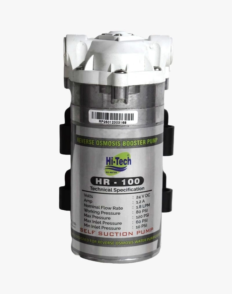 Hi-Tech 100 GPD RO Diaphragm Booster Pump + 2 Pieces Connector (Input 24 V) Suitable for All Water Purifier - Image 4