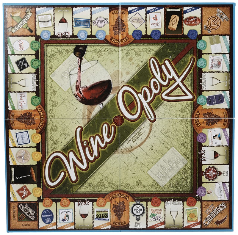 Late for the Sky Wine-Opoly Monopoly Board Game - Image 1
