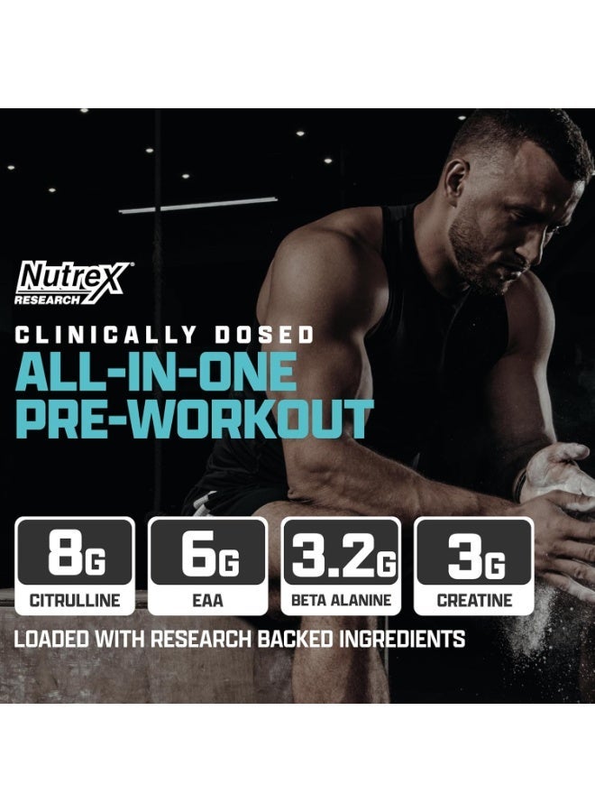 Nutrex Research Outlift Clinical Pre-Workout Powder with L-Citrulline, Creatine Monohydrate, Beta-Alanine, Essential Amino Acids, L-Tyrosine and Natural Caffeine, Miami Vice, 22 - Image 3