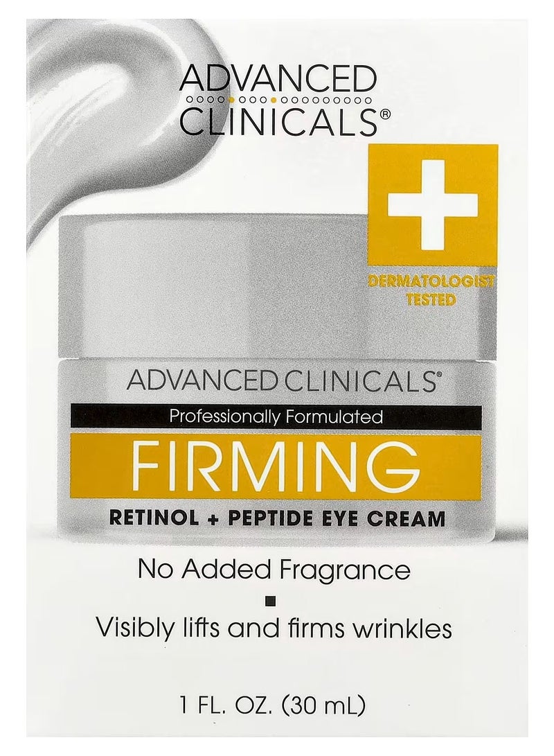 أدفانسد كلينيكال Advanced Clinicals، كريم شد العيون بالريتينول والببتيد، 30 مل (1 أونصة سائلة) - Image 2
