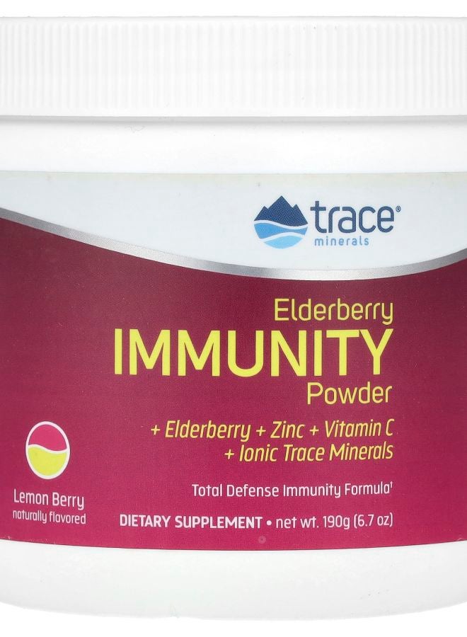 TRACE Elderberry Immunity Powder Lemon Berry  6.7 oz (190 g) - Image 1