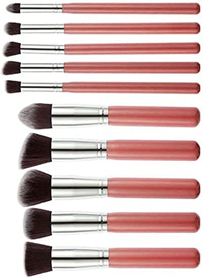 DATNASAYAD Eyeshadow Makeup Brush Set, Pink (Set Of 10), 100 g - Image 3