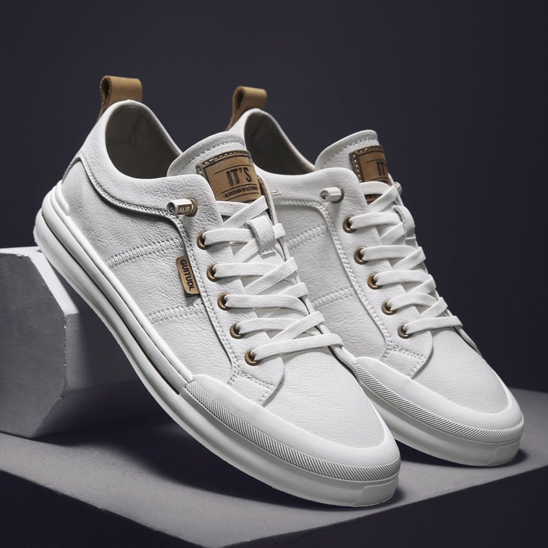 Men'S Shoes 2023 Autumn New Fashion Shoes Men'S Popular White Shoes Men'S Casual Shoes White Shoes Men'S Plain Panel Shoes - Image 3