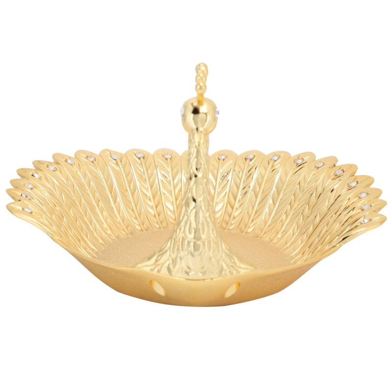 Snack Peacock Plate Metal Dried Fruit Dish Inventive Craft Decorations Ornaments - Image 5