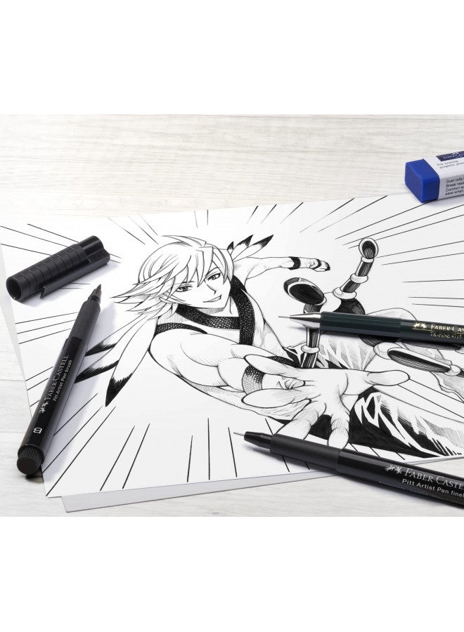 FABER-CASTELL أقلام فابر-كاستل بيت الفنان مانغا، درجات الرمادي، 8-pack (167107) - Image 4