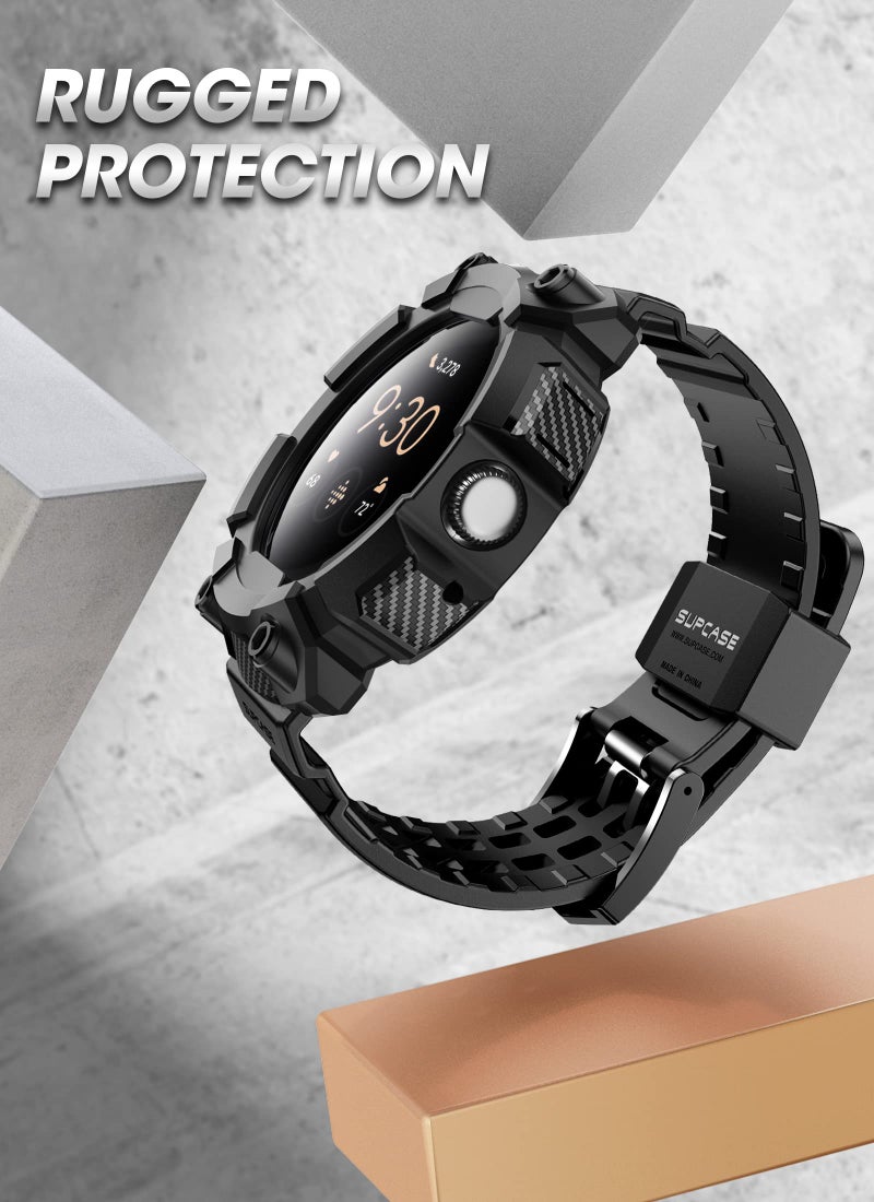 SUPCASE for Google Pixel Watch 41mm Case with Band (Unicorn Beetle Pro), [Military-Grade Protection] [Anti-Scratch] Rugged Men Cover with Adjustable Strap Band for Pixel Watch 3/2/1 41mm, Black - Image 2