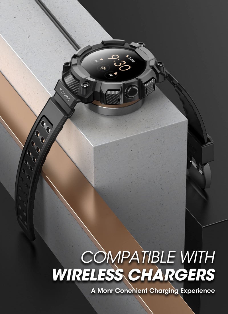 SUPCASE for Google Pixel Watch 41mm Case with Band (Unicorn Beetle Pro), [Military-Grade Protection] [Anti-Scratch] Rugged Men Cover with Adjustable Strap Band for Pixel Watch 3/2/1 41mm, Black - Image 3