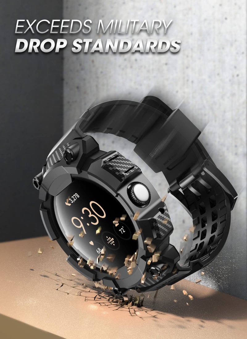 SUPCASE for Google Pixel Watch 41mm Case with Band (Unicorn Beetle Pro), [Military-Grade Protection] [Anti-Scratch] Rugged Men Cover with Adjustable Strap Band for Pixel Watch 3/2/1 41mm, Black - Image 5