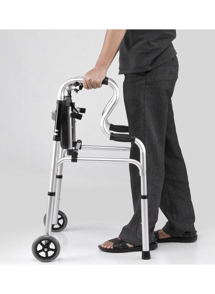 DubaiGallery Elderly Multi-functional Walker Seated Bathroom Board + Foot Pad + Pulley Optional Rehabilitation Training Walker Non-slip Walking Stick With Hospital - Image 1
