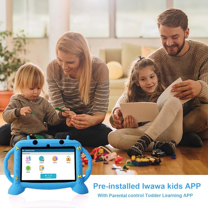 MengDash Kids Tablet, 7 inch Tablet for Kids 3-10, Educational Learning Toddler Tablet Android 11, 3GB RAM+32GB ROM Storage, Google Play Netflix YouTube, Baby Girl boy Gifts (Blue) - Image 5