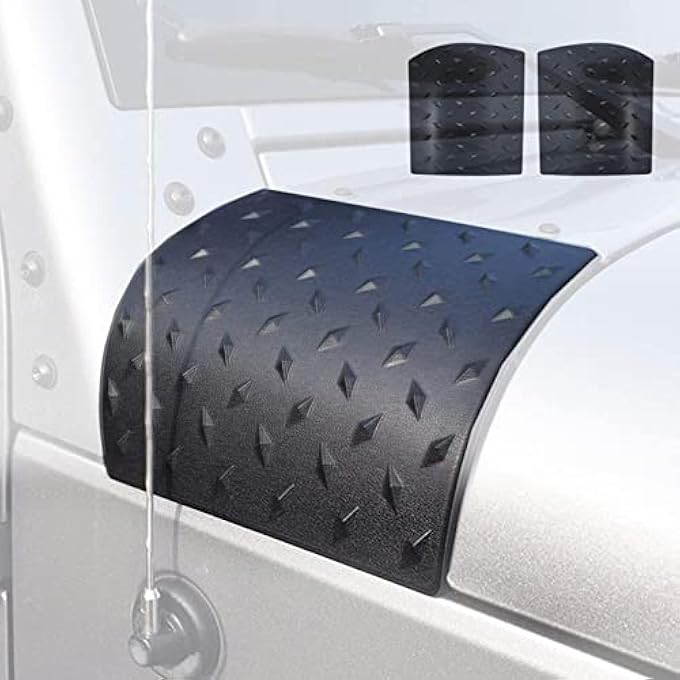 rayihni Black Cowl Body Armor Outer Cowling Cover For Jeep Wrangler Jk Jku Unlimited Rubicon Sahara X Off Road Sport Exterior Accessories Parts 2007 2008 2009 2010 2011 2012 2013 2014 2015 2016 2017 G016Jp - Image 1