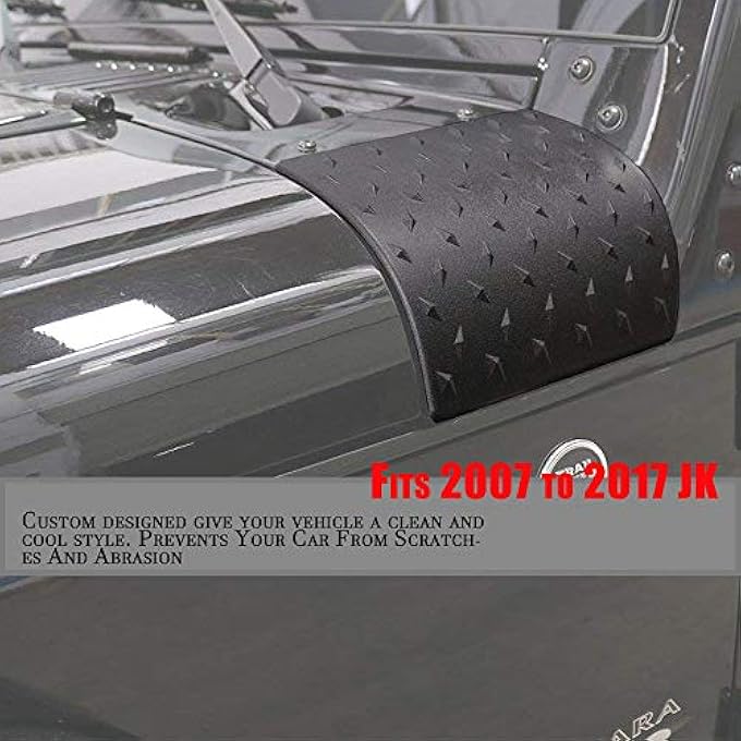 rayihni Black Cowl Body Armor Outer Cowling Cover For Jeep Wrangler Jk Jku Unlimited Rubicon Sahara X Off Road Sport Exterior Accessories Parts 2007 2008 2009 2010 2011 2012 2013 2014 2015 2016 2017 G016Jp - Image 2