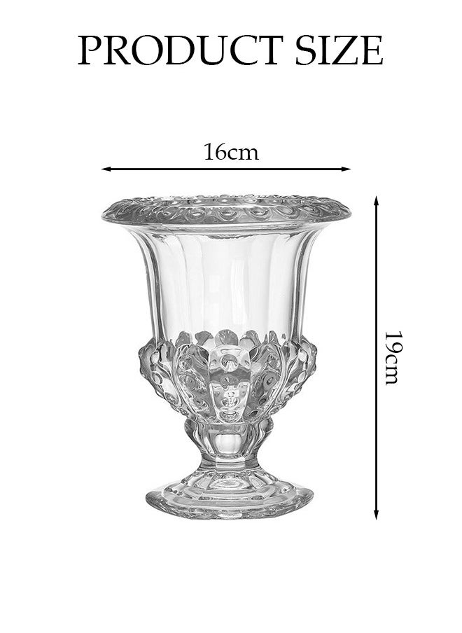 DUNISO - Creative Clear Glass Vase Craft Aesthetic Decorative Small Flower Vase Hydroponic Plant Desktop Ornament Modern Irregularity Vase for Flowers Rose Home and Office - Image 1