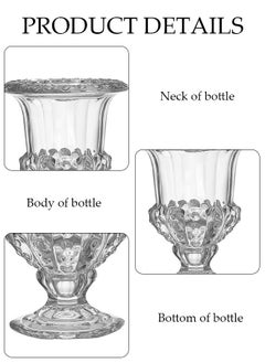 DUNISO Creative Clear Glass Vase Craft Aesthetic Decorative Small Flower Vase Hydroponic Plant Desktop Ornament Modern Irregularity Vase for Flowers Rose Home and Office  - Image 3