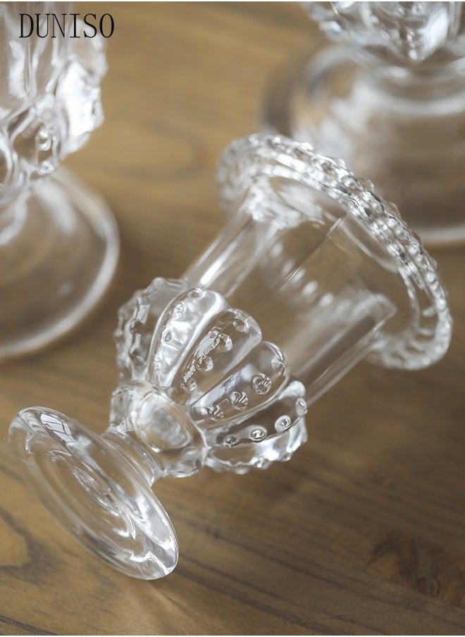 DUNISO - Creative Clear Glass Vase Craft Aesthetic Decorative Small Flower Vase Hydroponic Plant Desktop Ornament Modern Irregularity Vase for Flowers Rose Home and Office - Image 1