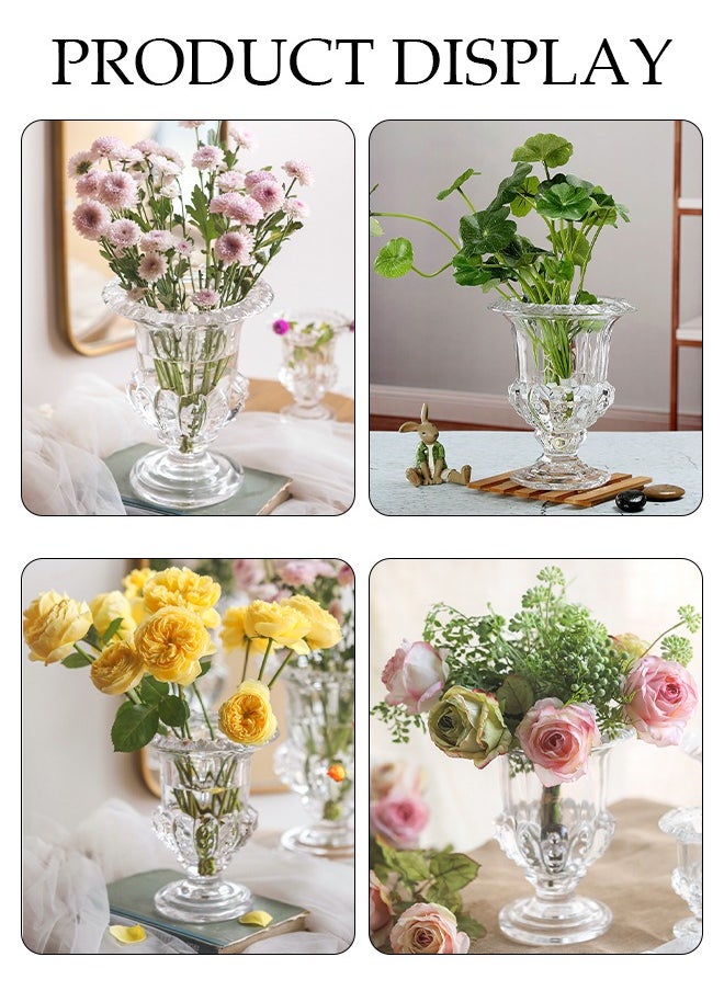 DUNISO - Creative Clear Glass Vase Craft Aesthetic Decorative Small Flower Vase Hydroponic Plant Desktop Ornament Modern Irregularity Vase for Flowers Rose Home and Office - Image 1