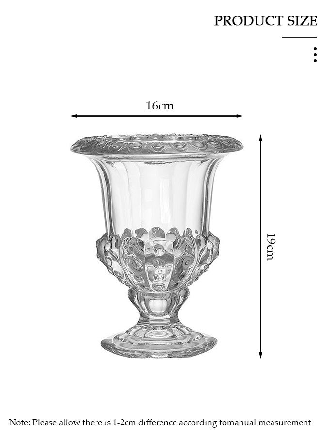 DUNISO مزهرية زجاجية شفافة إبداعية مزخرفة بجمالية مزهرية صغيرة على شكل زهرة نباتات مائية لتزيين سطح المكتب مزهرية غير منتظمة حديثة لزهور الورد في المنزل والمكتب - Image 2