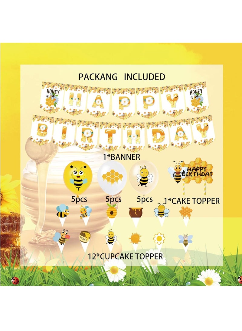 DUNISO Honey Bee Birthday Decorations, Children's Birthday Props Party Decoration, Bumble Bee Party Decoration For Baby Shower Birthday - Image 3