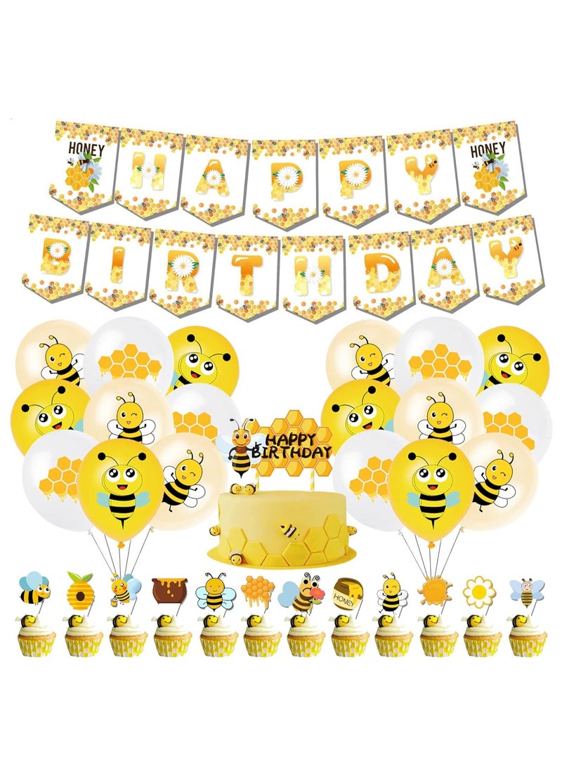 DUNISO Honey Bee Birthday Decorations, Children's Birthday Props Party Decoration, Bumble Bee Party Decoration For Baby Shower Birthday - Image 2