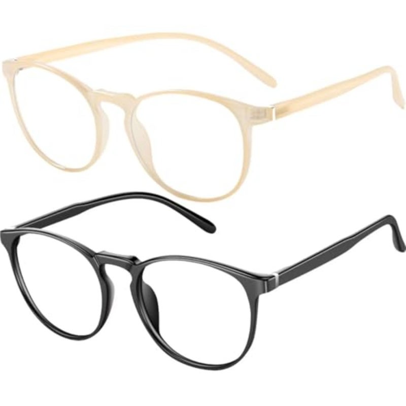 Blue Light Blocking Glasses Women/Men, Retro Round Anti Eyestrain Computer Gaming Glasses - Image 1