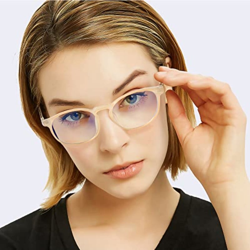 Blue Light Blocking Glasses Women/Men, Retro Round Anti Eyestrain Computer Gaming Glasses - Image 2