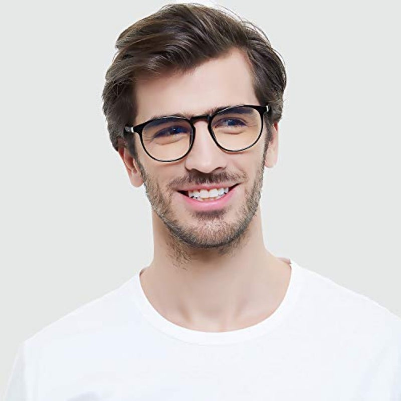 Blue Light Blocking Glasses Women/Men, Retro Round Anti Eyestrain Computer Gaming Glasses - Image 3
