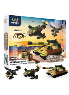4 In 1 Military Abs Building Blocks Kit Adventure Play Set Fun Creative Toy Set For 5+ Years Kid (122 Pcs) Multicolor