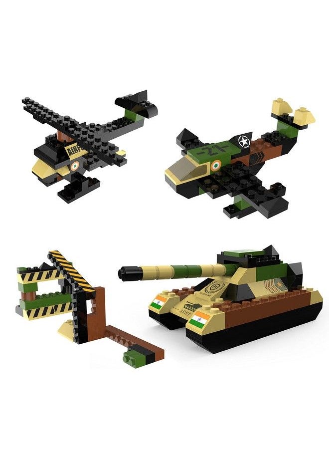 Webby 4 In 1 Military Abs Building Blocks Kit Adventure Play Set Fun Creative Toy Set For 5+ Years Kid (122 Pcs) Multicolor  - Image 3