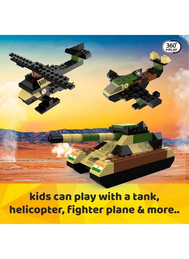 Webby 4 In 1 Military Abs Building Blocks Kit Adventure Play Set Fun Creative Toy Set For 5+ Years Kid (122 Pcs) Multicolor  - Image 5