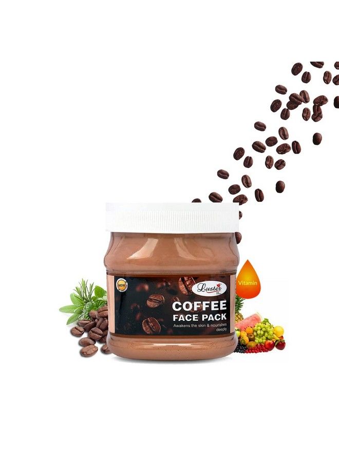 LUSTER Coffee Face Pack; Enriched With Pure & Natural Extracts; Awaken The Skin & Nourishes Deeply; Face Pack For Women & Men; All Skin Types; Paraben & Sulfate Free 500 Ml - Image 2