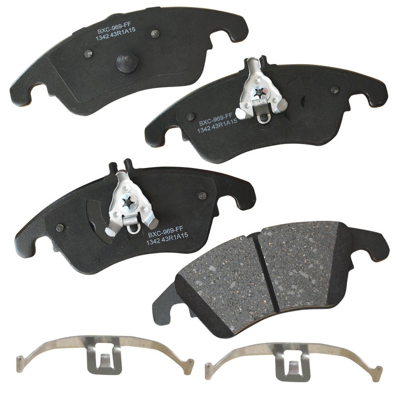 Bendix Premium SBC1342 Ceramic Front Brake Pads for Select Models Mercedes-Benz C250 C280 C300 C350 CLS350 CLS400 E200 E250 E300 E350 E400 E550 SLC180 SLC200 SLC300 SLK200 SLK250 SLK300 SLK350 - Image 1