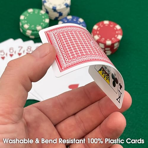 CHH Royal 100% Plastic Standard Poker Size Playing Cards – 3.5" x 2.5" with Protective Cases – Durable and Washable – Professional Casino Size - 12 Pack - Image 3
