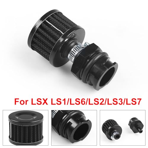 Dyno Racing Aluminum Billet Valve Cover Adapter Oil Cap Breather Fitting AN10 & Filter Accessory Compatible With LX LSX LS1 LS2 LS3 LS6 LS7 - Image 2