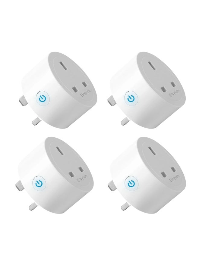 Baytion WiFi Smart Plug, 16A WLAN Smart Socket with Energy Monitoring,4 Pack 2.4GHz WiFi Outlet with Smart Life APP Wireless Remote Control - Image 1